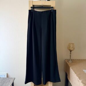 Christian Siriano Black Wide-Leg Pants